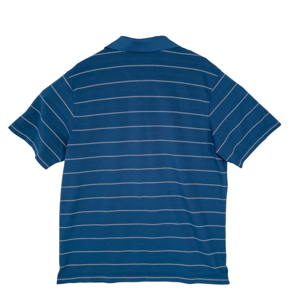 Ralph Lauren Chaps Golf Polo Shirt Mens XL Blue Striped Stay-Dry Performance - Picture 4 of 10